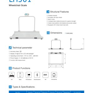 LH301 Digital Wheelchair Weighing Scale with RS232 / Bluetooth